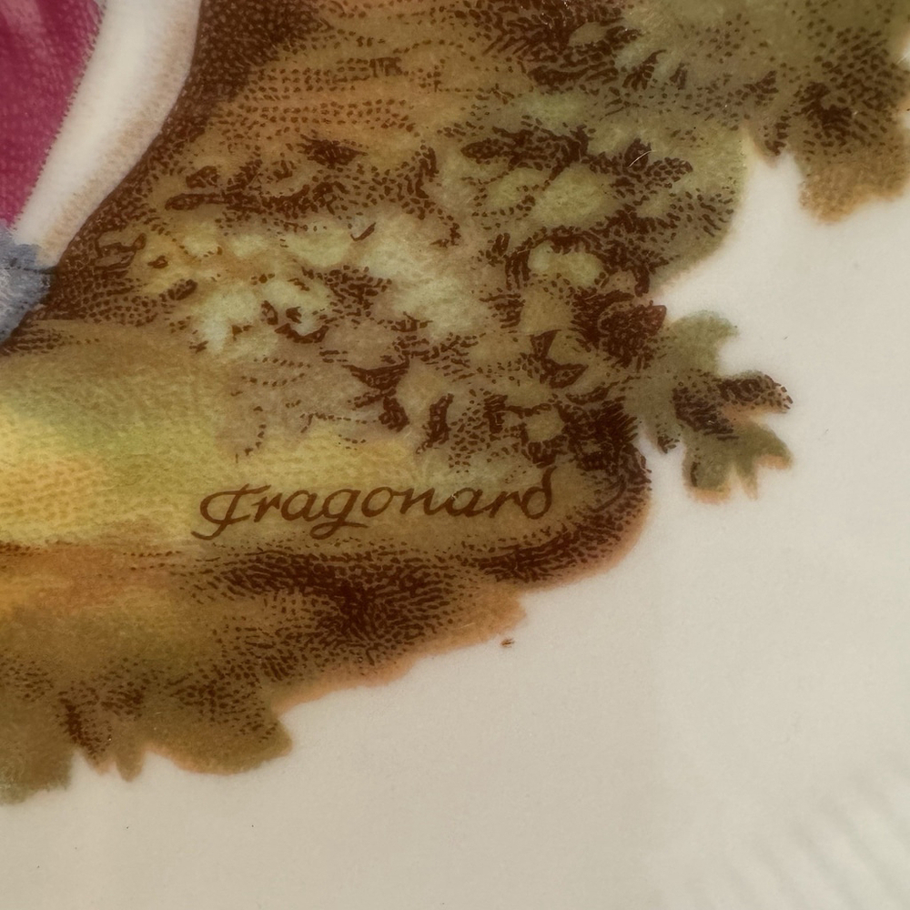 Vtg JWK Bavaria W.Germany 11.25”Fragonard Love Story Gold Edge Decoration Plate - Picture 14 of 14